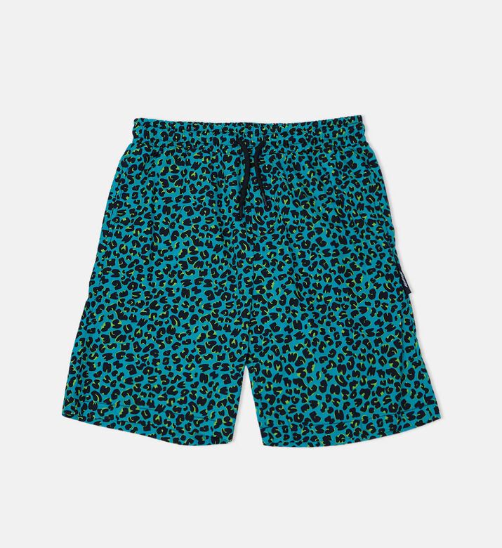 Animal Print Poplin Bermuda Shorts
