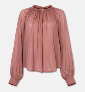 Forte-Forte Bohemian Cotton-silk Voile Blouse, Brown, L, Packshot View