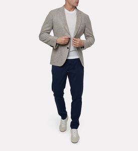 Hackett London Knit Single-breasted Closure Blazer, Model View