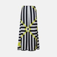 Geometric-print Flared Skirt