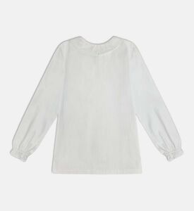 Jules and Juliette Paris Cotton Button Closure Long-sleeve Blouse, Packshot View