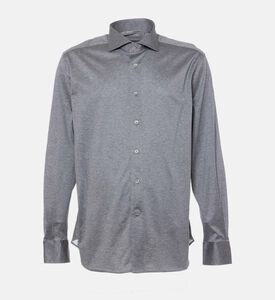 قميص قطن بصف أزرار