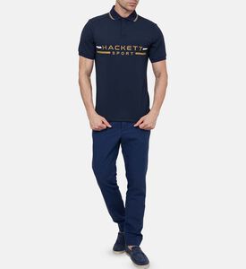 قميص بولو بطبعة شعار كبيرة