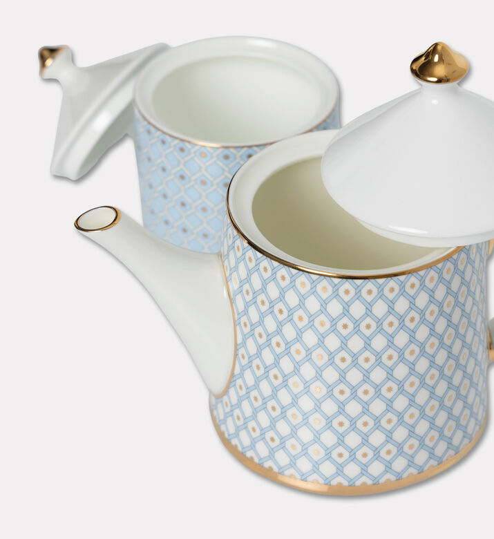 Imperial Bone China 10-piece Tea Set, Blue, Packshot View
