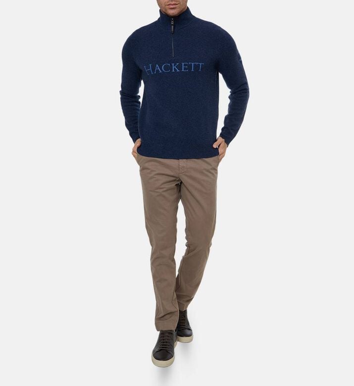 Hackett London Zip Fastening Regular-fit Sweater, Model View Hackett London Zip Fastening Regular-fit Sweater, Model View