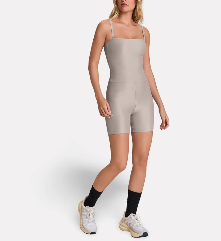 LIVE! Allure Adaptiv Jumpsuit Shorts, Grey, L, Model View