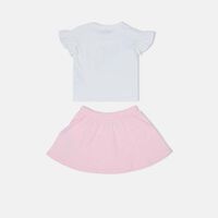 Teddy Bear Logo-print T-shirt Skirt Set