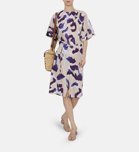 فستان إكوادور قطن بوبلين بطبعة