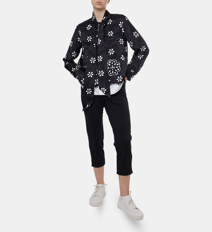 Edward Achour Paris High-waisted Cropped Trousers, Model View Edward Achour Paris High-waisted Cropped Trousers, Model View