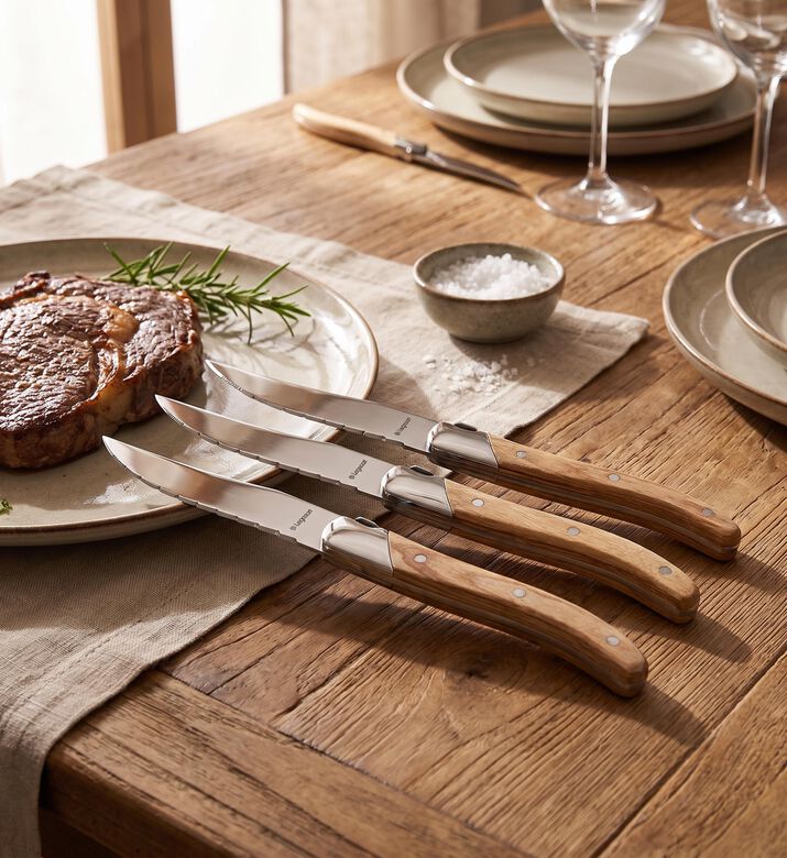 Legnoart Sirloin Steel Steak Knife Set, Model View