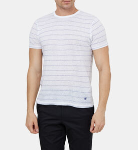 Linen Stripped Classic-fit T-shirt