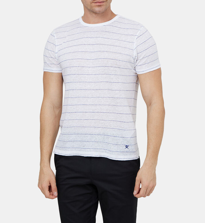 Linen Stripped Classic-fit T-shirt
