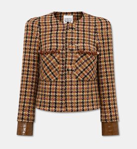 Edward Achour Paris Textured Tweed Buttoned Jacket, Packshot View