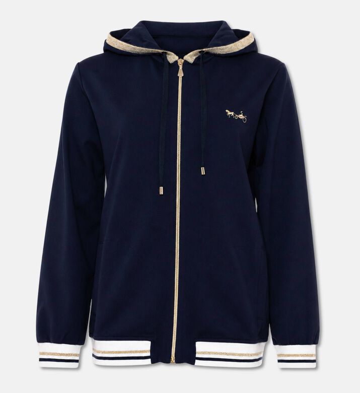 Weill Jersey Zip-up Hooded Sweatshirt, Packshot View