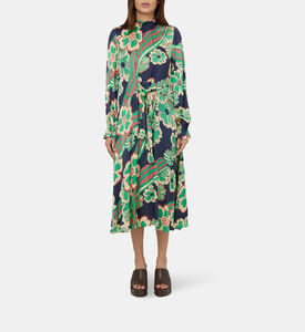 روني الأزهار فستان طويل