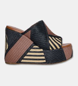 Schutz Geometric Woven Platform Slide Sandals, Packshot View
