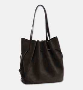 Yuzefi Bag Scallop Tote Suede, Brown, Packshot View