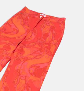 Abstract-print Wide-leg Pants