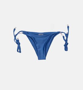 قطعة بيكيني سفلية سادة بأربطة جانبية