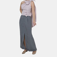 One-shoulder Drape Bow Shirt