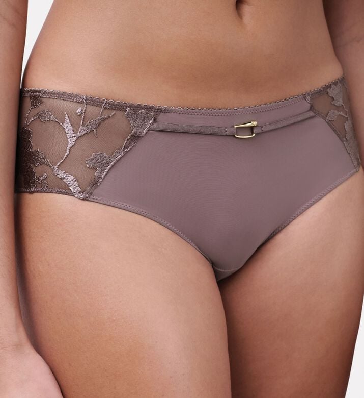 Chantelle Embroidered Shorty Briefs, Model View