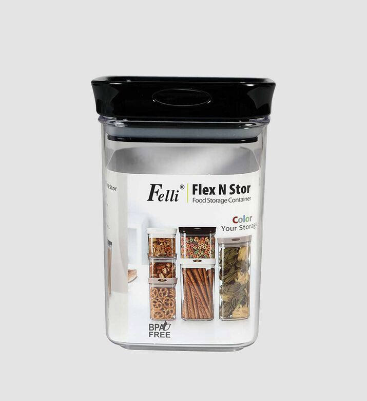 Home Deco and More Flex N Store Plastic Container, Clear, 910-ml, Packshot View