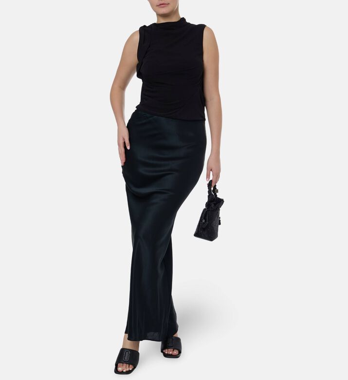 Cult Gaia Silk Flared Maxi Skirt, Model View