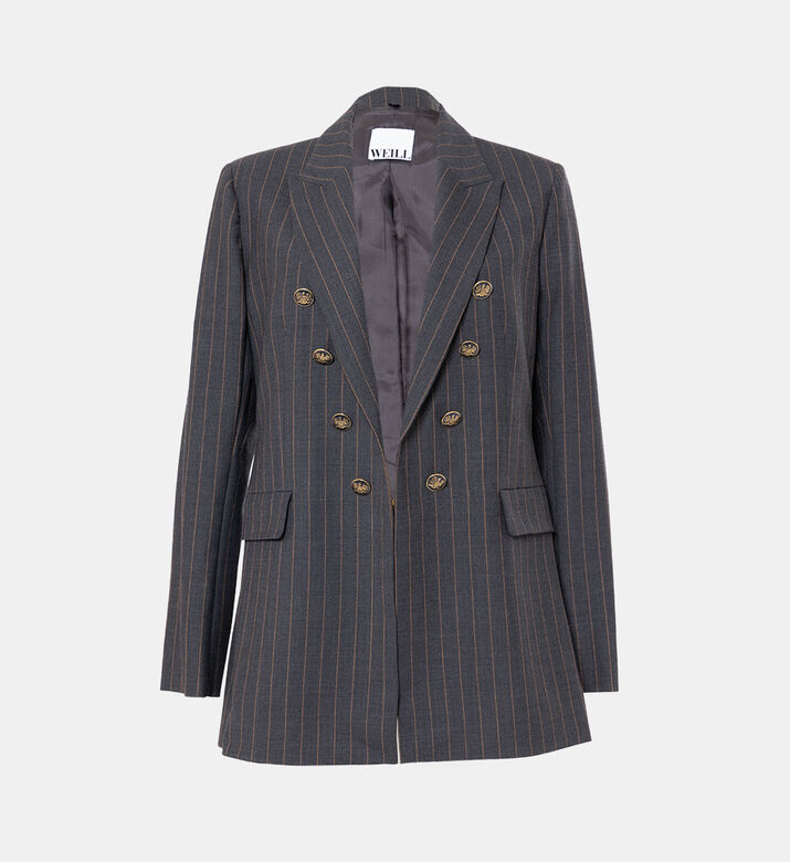 Striped Double-breasted Jacket Striped Double-breasted Jacket