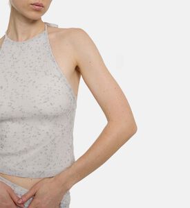 بلوزة إمبر ضيقة مرقطة