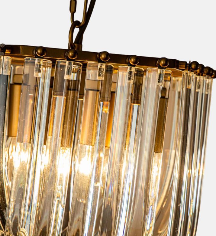 Baroque Hilton Rectangular Crystals Chandelier, Packshot View