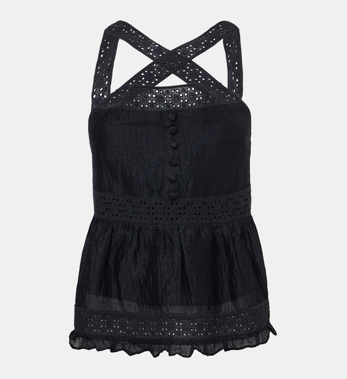 بلوزة كاميل كتان حريري