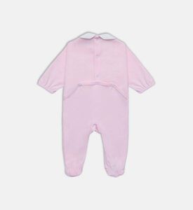 طقم بيجامة قطعتين قطن عضوي مزين بأزهار