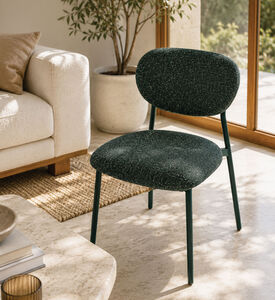 Home Deco and More Leo Padded Dining Chair, Green, Packshot View