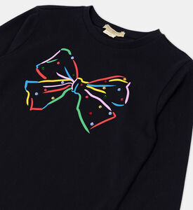 Rhinestone Bow Embellished T-shirt Rhinestone Bow Embellished T-shirt
