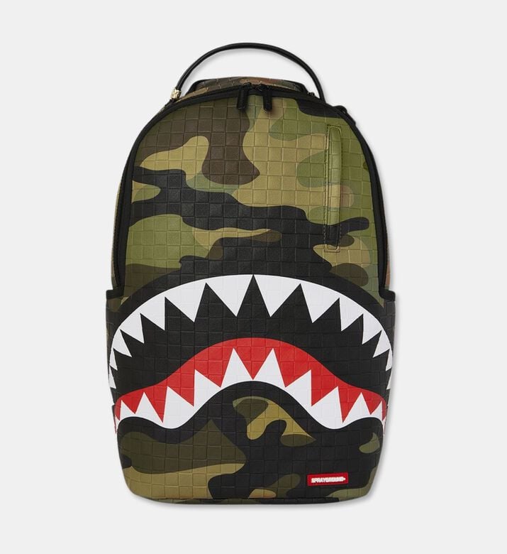 Sprayground Woodland Camo Checkered Backpack, Packshot View