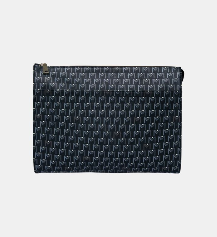 Maya.M Vegan Leather Monogram Laptop Pouch, Packshot View