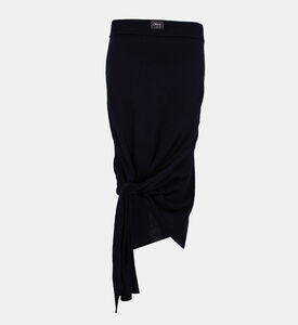 Knot-hem Jersey Mini Skirt