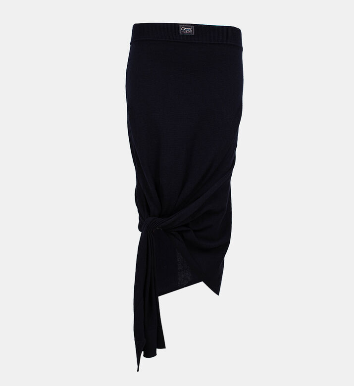 Knot-hem Jersey Mini Skirt