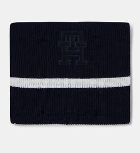 Monogram Applique Stripe Scarf