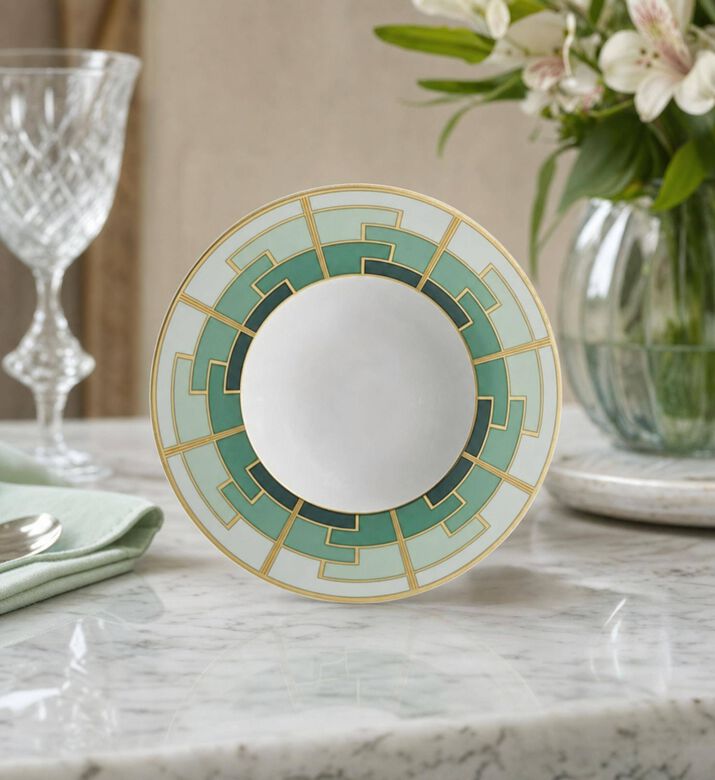 Vista Alegre Emerald Soup Plate, Model View