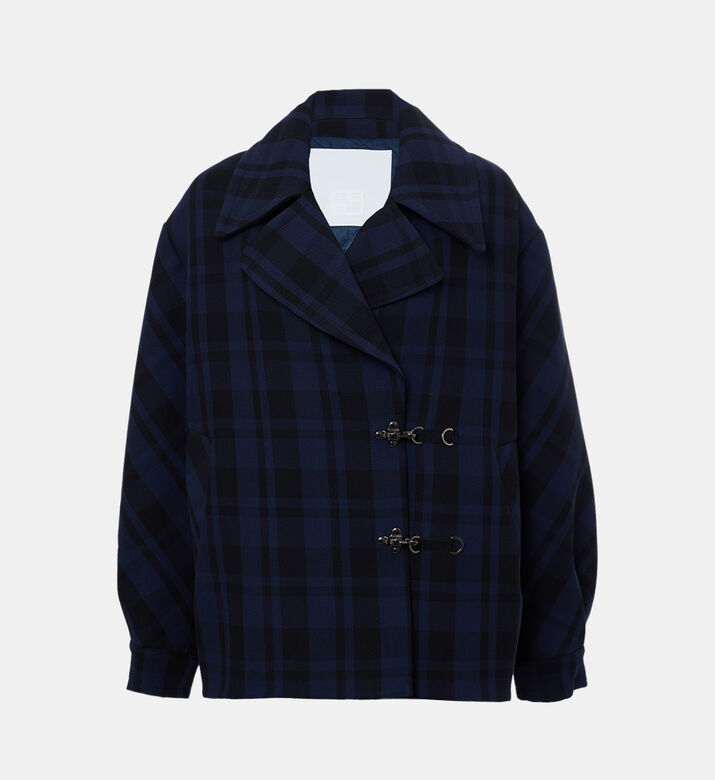 Plaid Double-breasted Jacket