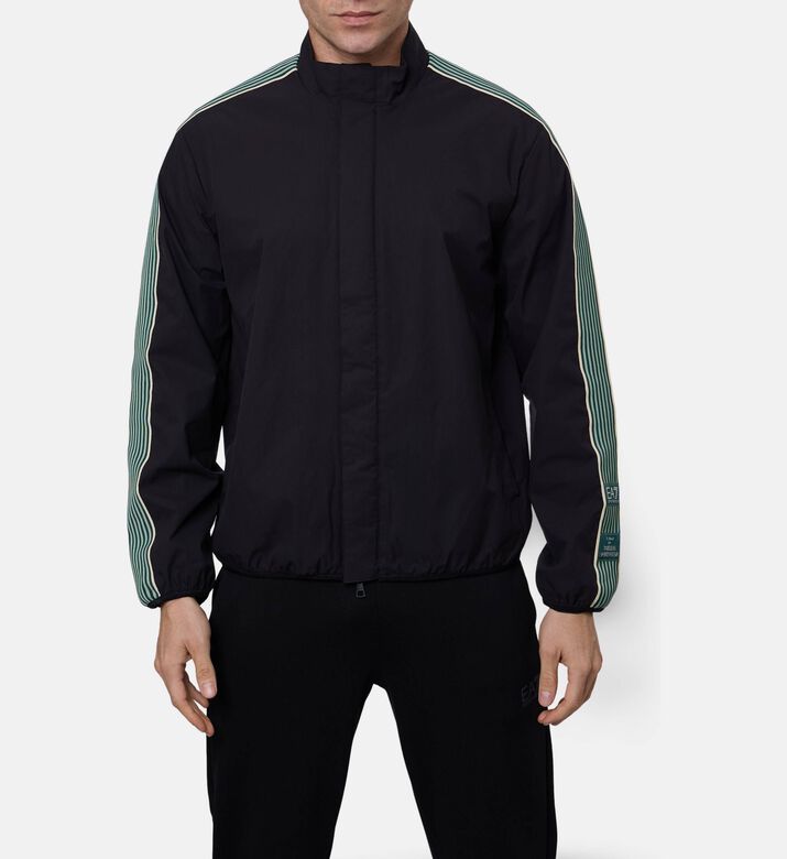 EA7 Striped Sleeve Sports Jacket, Model View