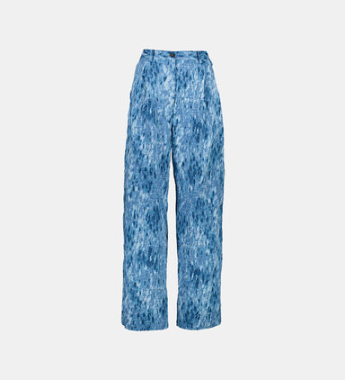 Abstract-print Wide-leg Pants