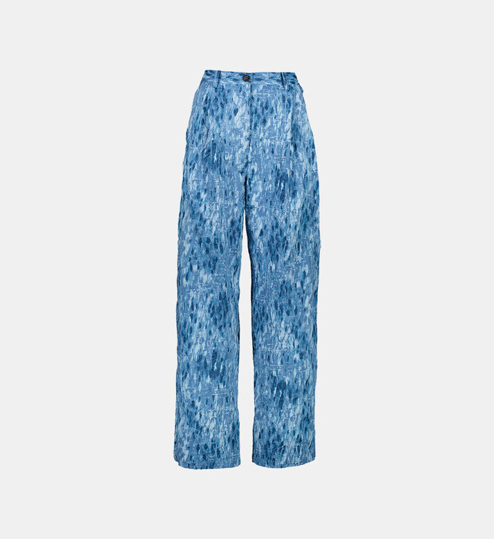 Abstract-print Wide-leg Pants
