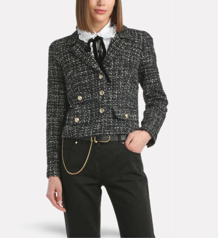 Luisa Spagnoli Sapone Gold-tone Buttons Tailored Blazer, Model View