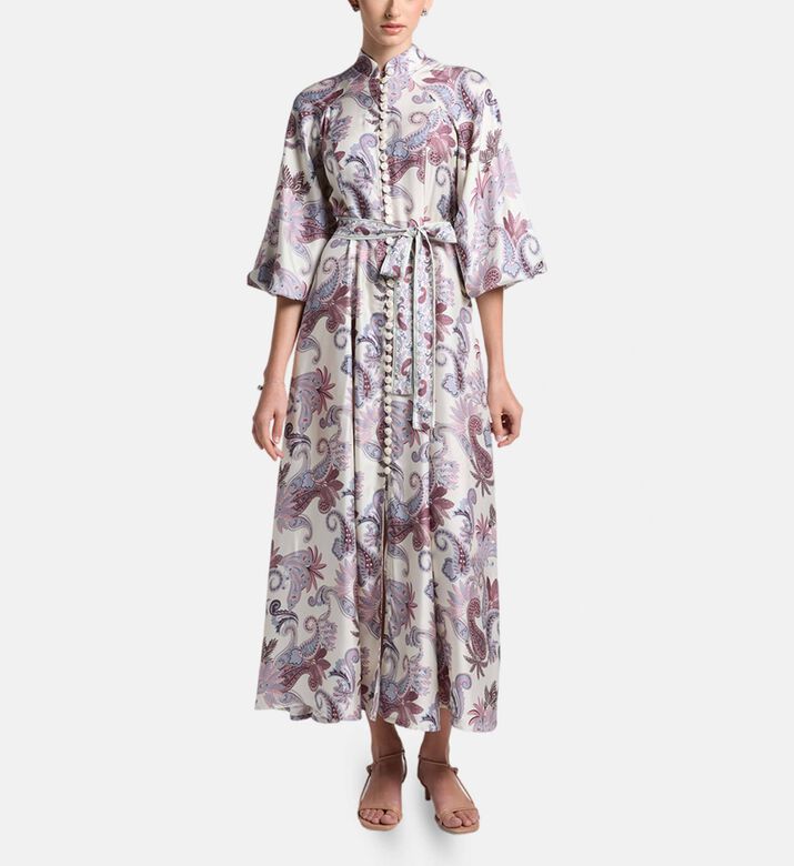 Carter and White Nadia Printed Button-down Dress, Model View