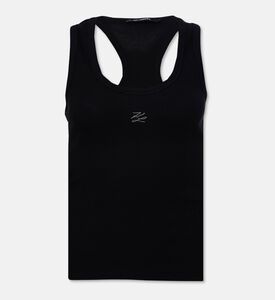 Karl Lagerfeld Embroidered Logo Racerback Tank Top, Packshot View