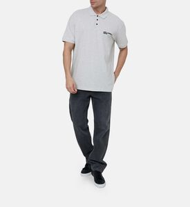 بنطال جينز بطبعة يساق مستقيمة