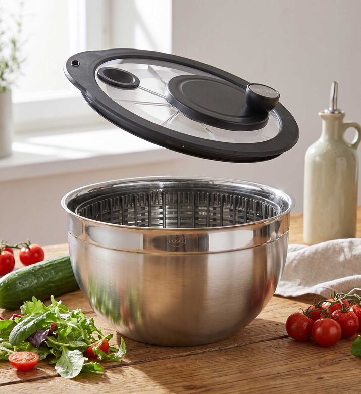 Rosle Glass Lid Salad Spinner, Packshot View