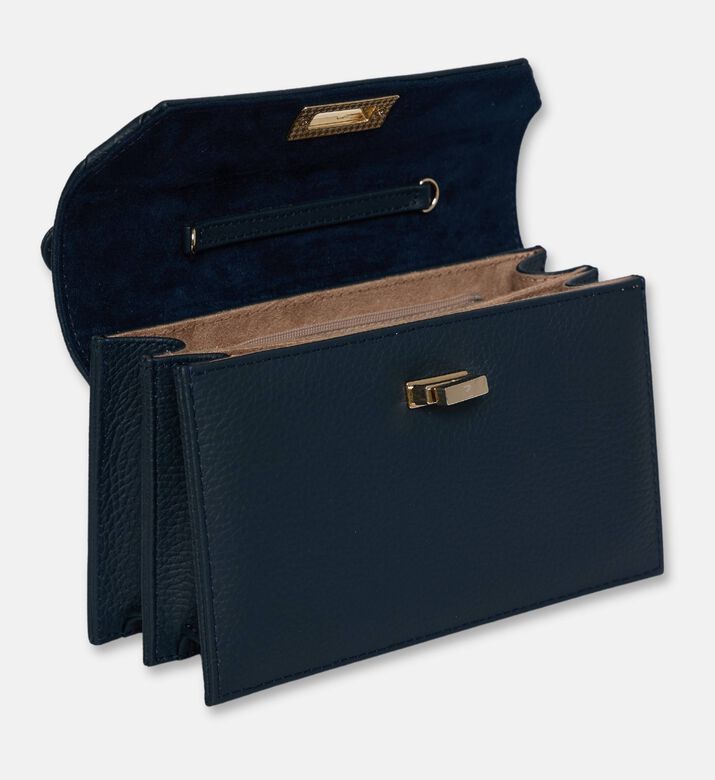 Maya.M Glam Leather Square Bag, Navy, Packshot View